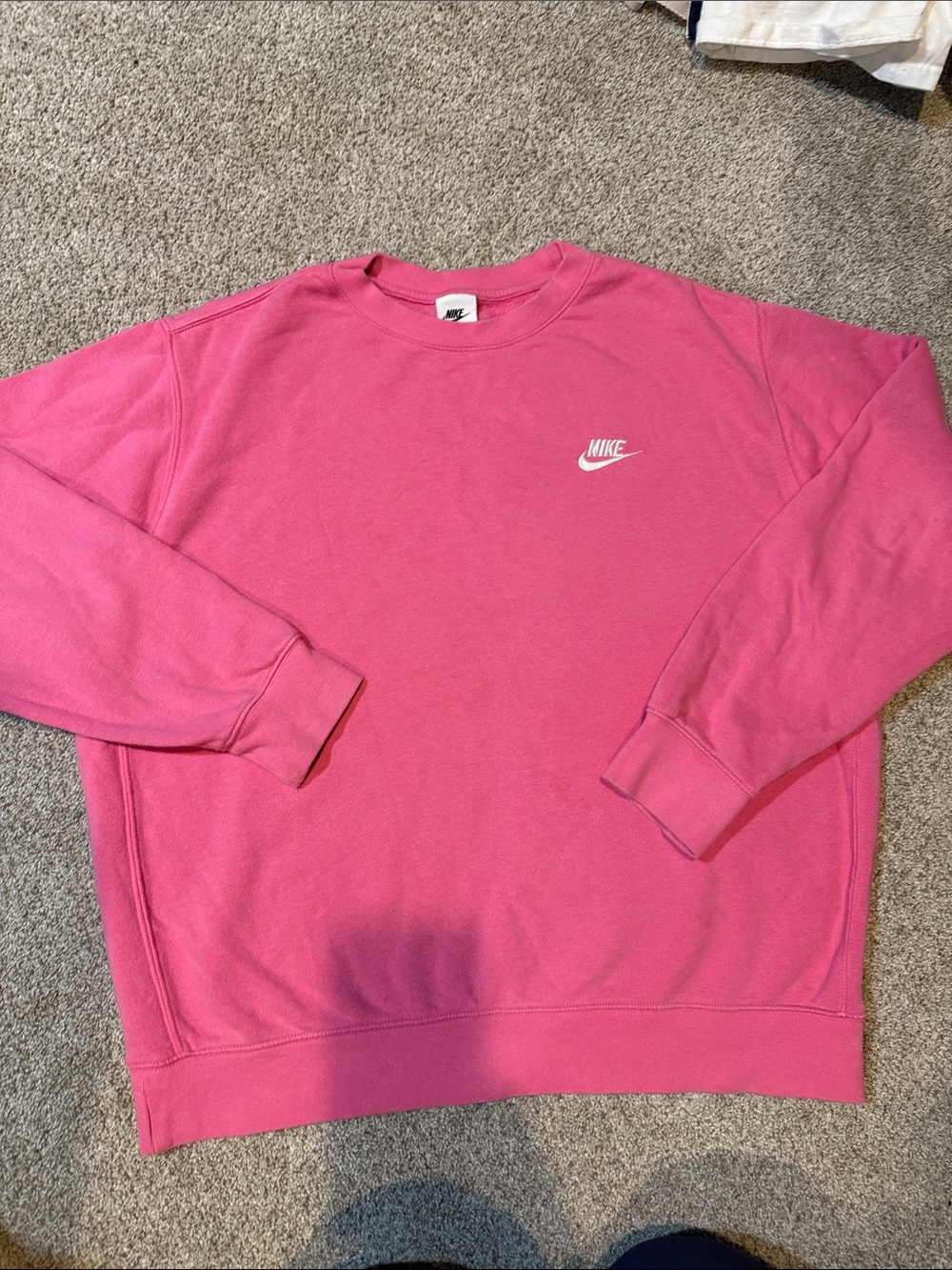 Nike Men's Bright Pink Crewneck Sweatshirt